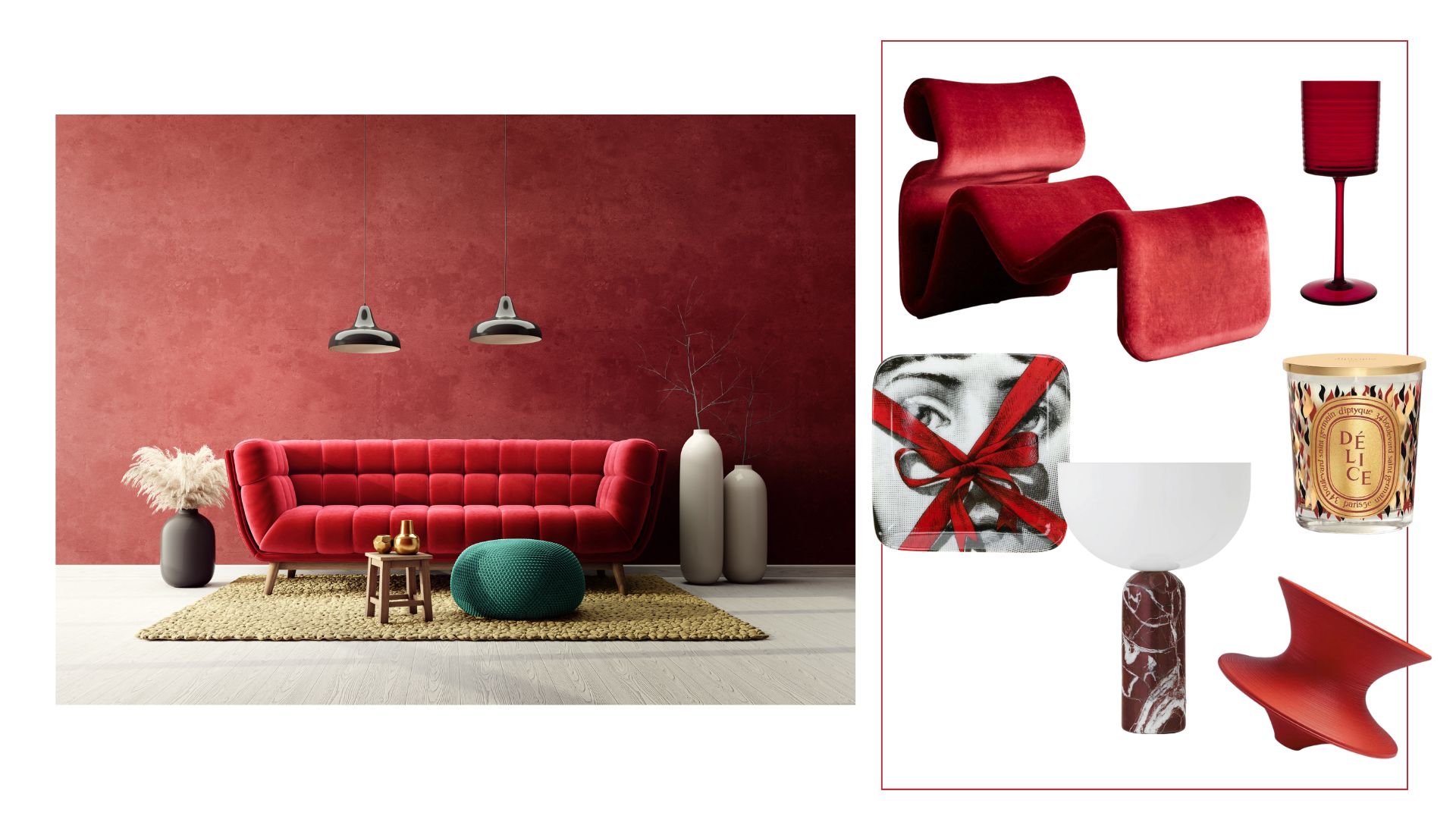 Deco Trend: Tα festive red αντικείμενα εισβάλλουν στη διακόσμηση 1