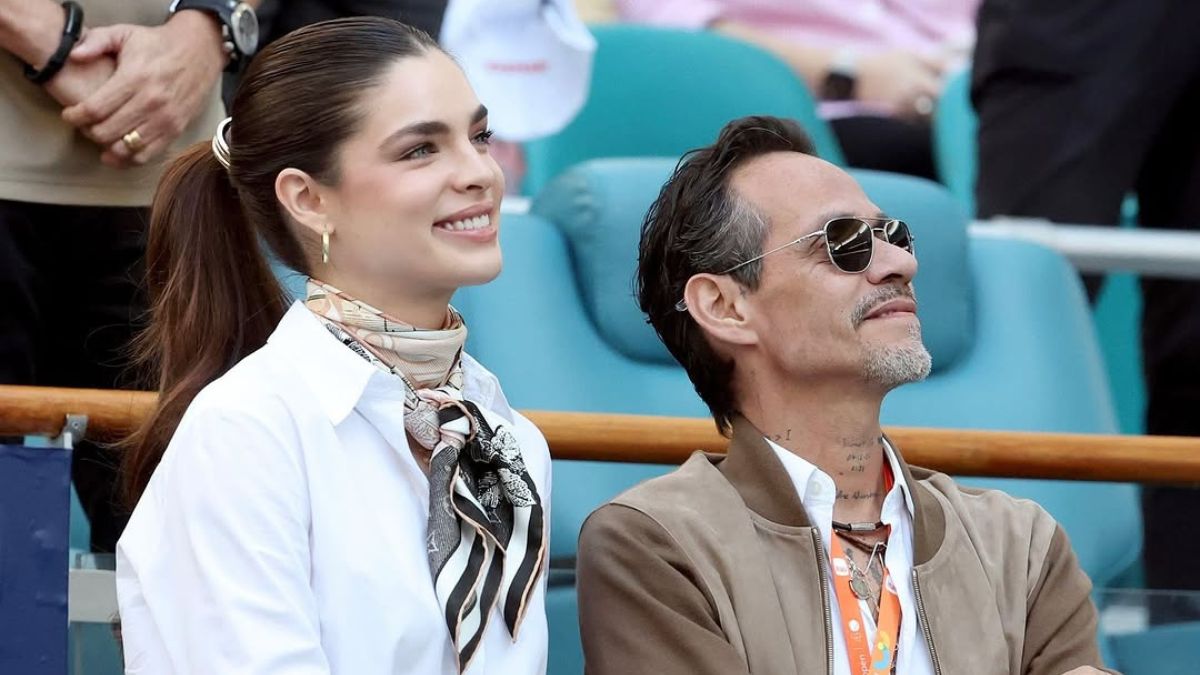 Ο Marc Anthony αποθεώνει τον Novak Djokovic στο Miami Open μαζί με την αγαπημένη του Nadia Ferreira 1