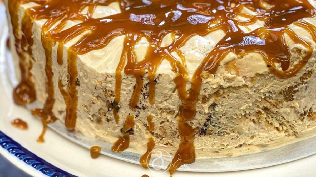 Εύκολο γιαουρτογλυκό ψυγείου με μπισκότα σε 5′ 1