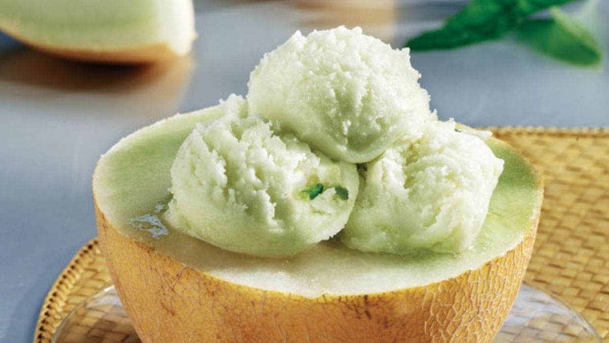 Υγιεινό παγωτό πεπόνι με μέλι και γιαούρτι από την Αργυρώ Μπαρμπαρίγου – Το καλοκαίρι σε μια μπουκιά 1