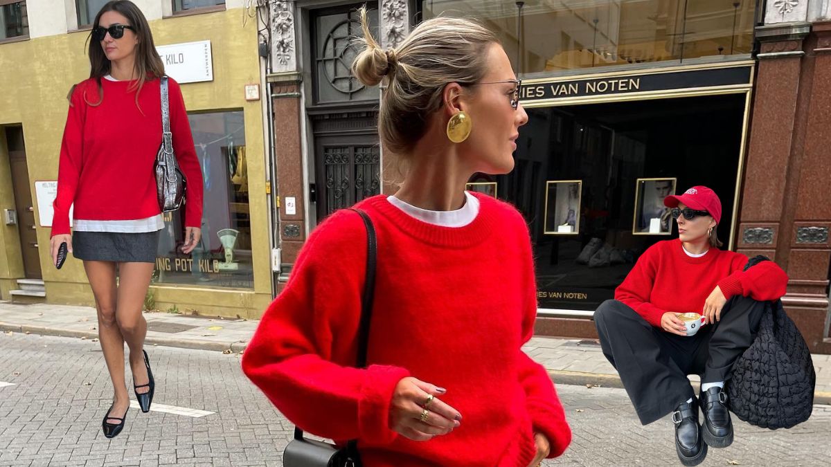 Κόκκινο πλεκτό ή φούτερ: O σύμμαχός μας για κομψά φθινοπωρινά σύνολα 1