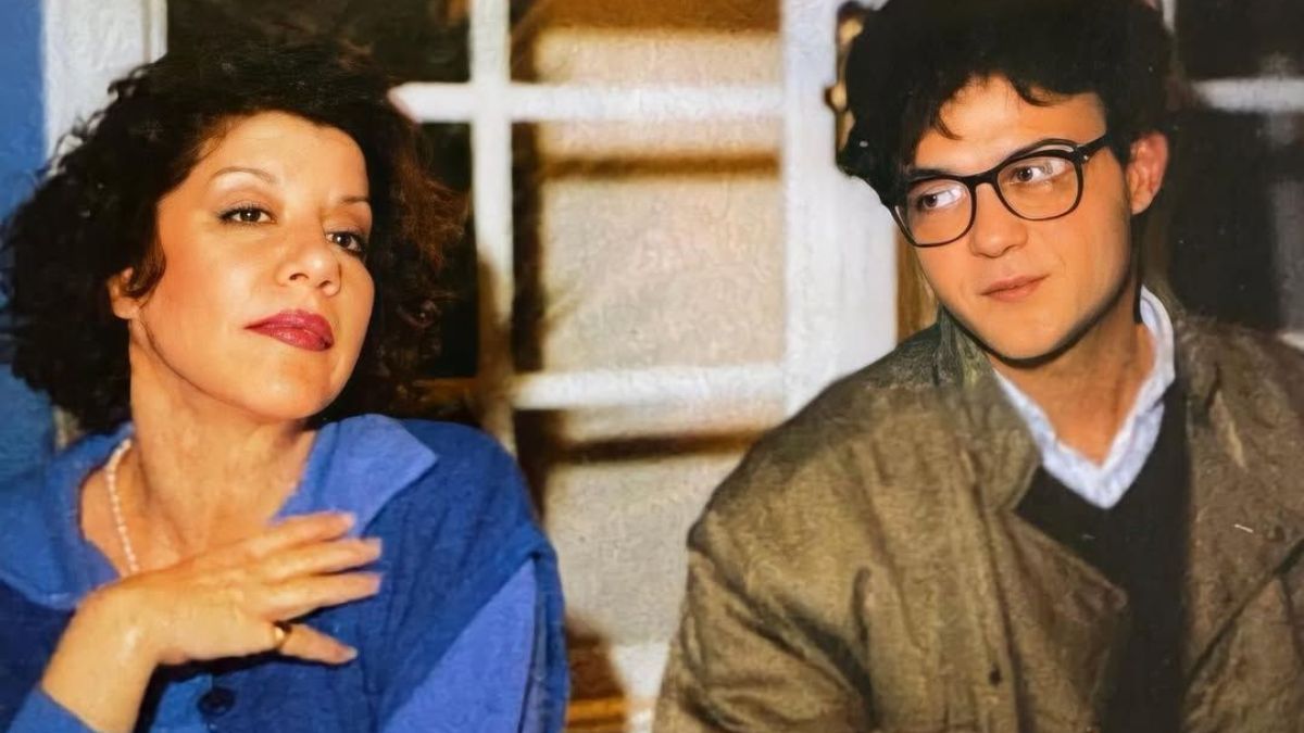 Οι τρεις χάριτες- Η Μίνα Αδαμάκη και ο Μιχάλης Ρέππας στα γυρίσματα του σίριαλ το 1990 1