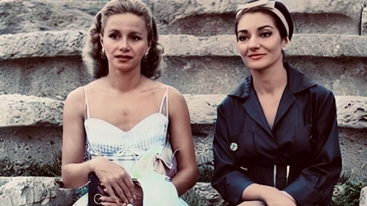 Οι «αντίζηλες» Μαρία Κάλλας και Τίνα Λιβανού σε μια σπάνια φωτογραφία 1