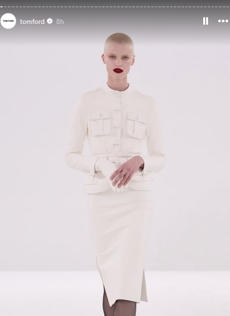 Το beauty statement του Tom Ford: Λαμπερό βλέμμα και βαθύ κόκκινο κραγιόν στο fashion show 5