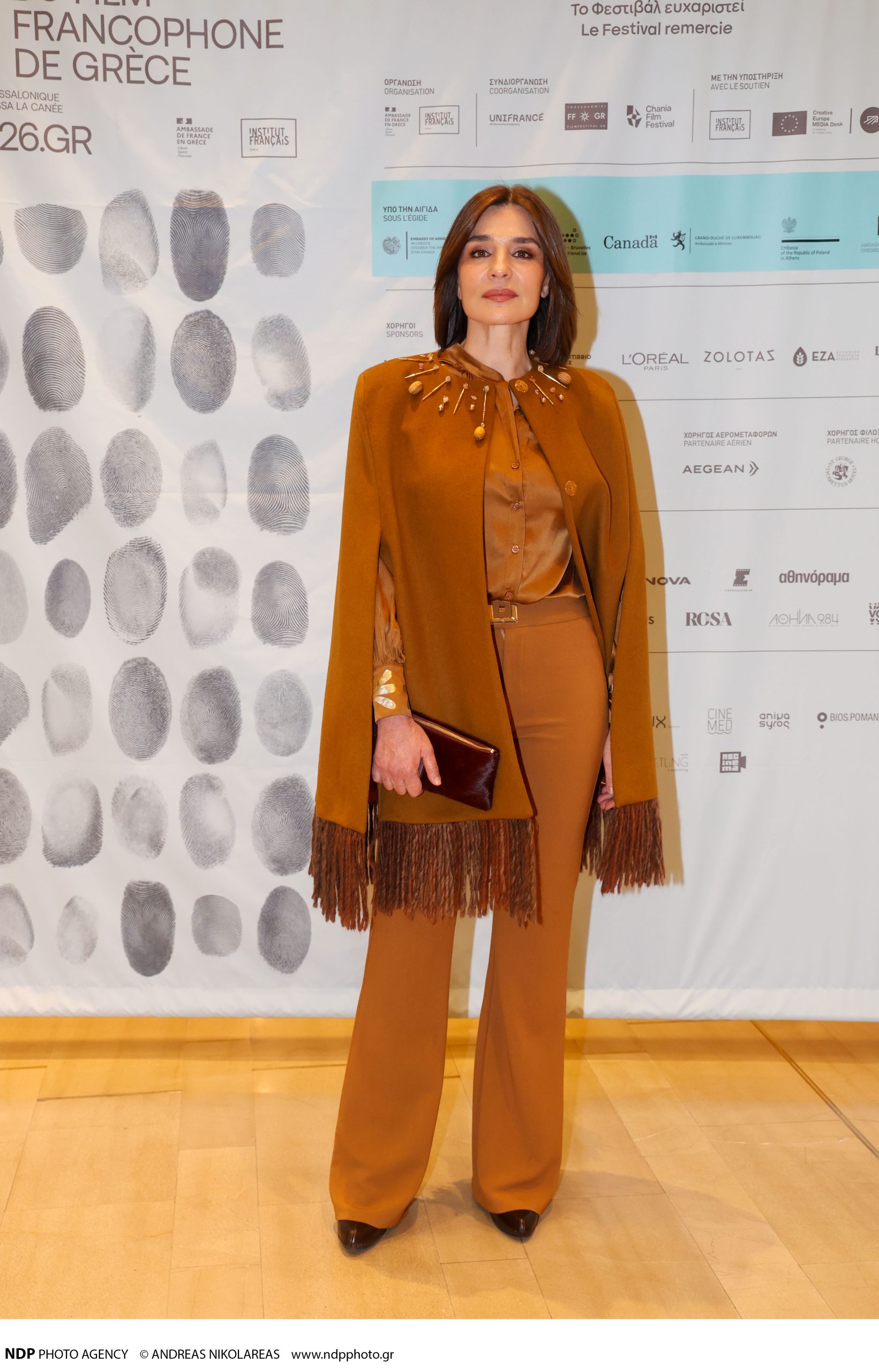 Μαρία Ναυπλιώτου: Με μονόχρωματικό look και το πανωφόρι της άνοιξης στην τελετή έναρξης του Φεστιβάλ Γαλλόφωνου Κινηματογράφου 2