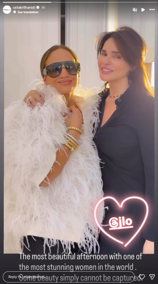 Η Jennifer Lopez συνάντησε τη Celia Kritharioti στο Παρίσι λίγο πριν το show της Ελληνίδας σχεδιάστριας 2