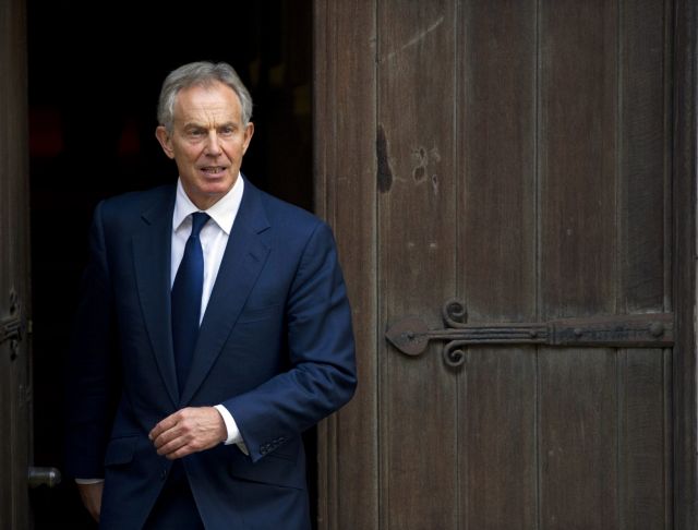 Former British PM Tony Blair visits Maximos Mansion