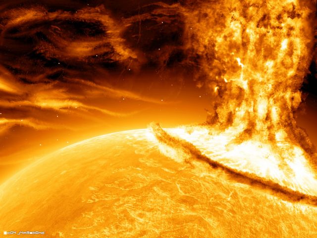 Κολοσσιαία αψίδα φωτιάς στον Ηλιο