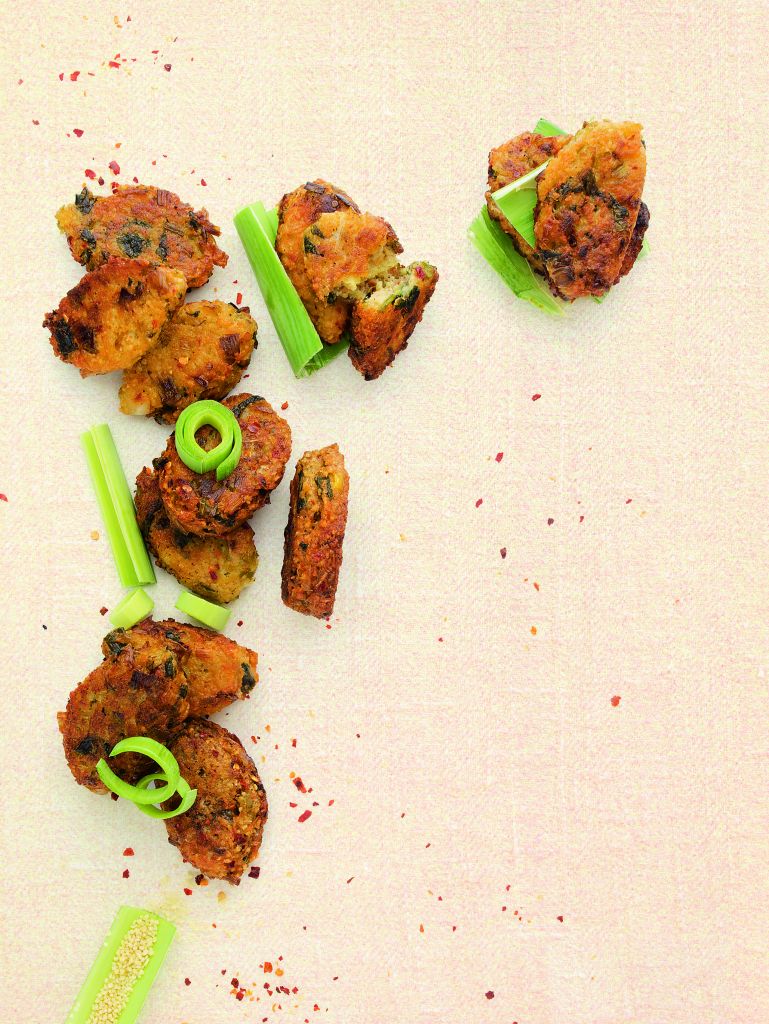 Πρασοκεφτέδες με πλιγούρι