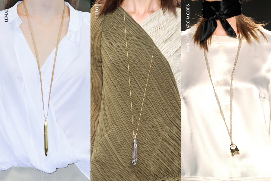 Στολισμένοι λαιμοί με μακριά κολιέ