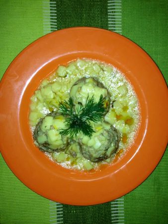 Κεφτεδάκια μαγειρεμένα με χυλοπιτάκι