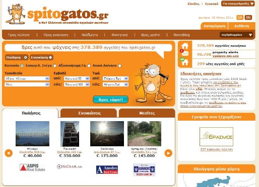 Σε ξένη εταιρεία η πλειοψηφία μετοχών της ιστοσελίδας Spitogatos.gr