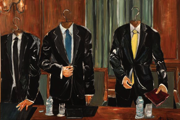 Εκθεση της ζωγράφου Πηνελόπης Βλαχογιάννη με πολιτικές προεκτάσεις