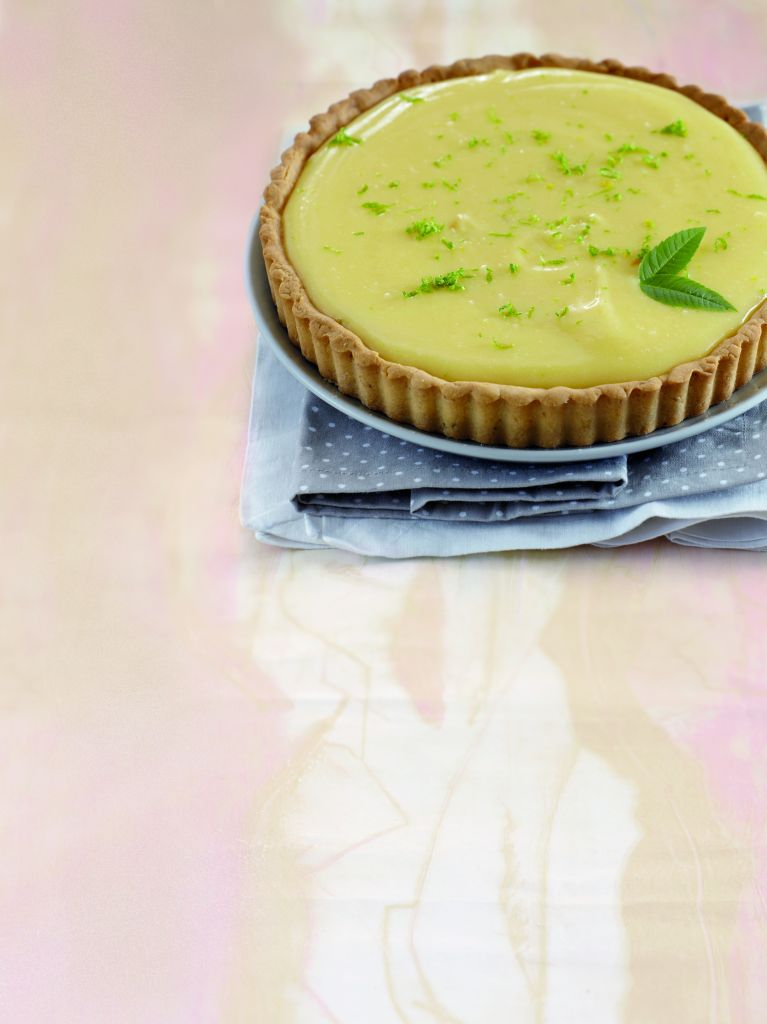 Τάρτα με κρέμα λάιμ, λουίζας και δυόσμου