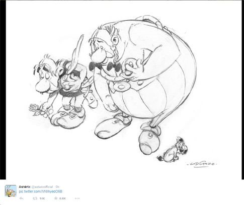 Ο Αστερίξ τιμά τα θύματα του Charlie Hebdo