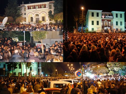 Ιωάννινα: Σιωπηλή διαμαρτυρία με αναμμένα κεριά για τον Βαγγέλη