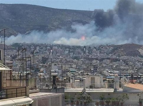 Major fires break out in Attica near Mt. Imittos and in Koropi