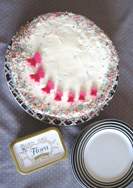 Τούρτα βανίλιας – πεταλούδα