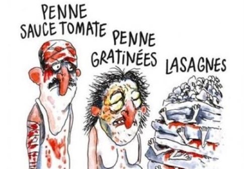 Ιταλική οργή για σκίτσο του Charlie Hebdo με τους σεισμόπληκτους… μακαρόνια