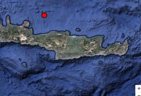 Σεισμική δόνηση 4,4 βαθμών βόρεια του Ρεθύμνου