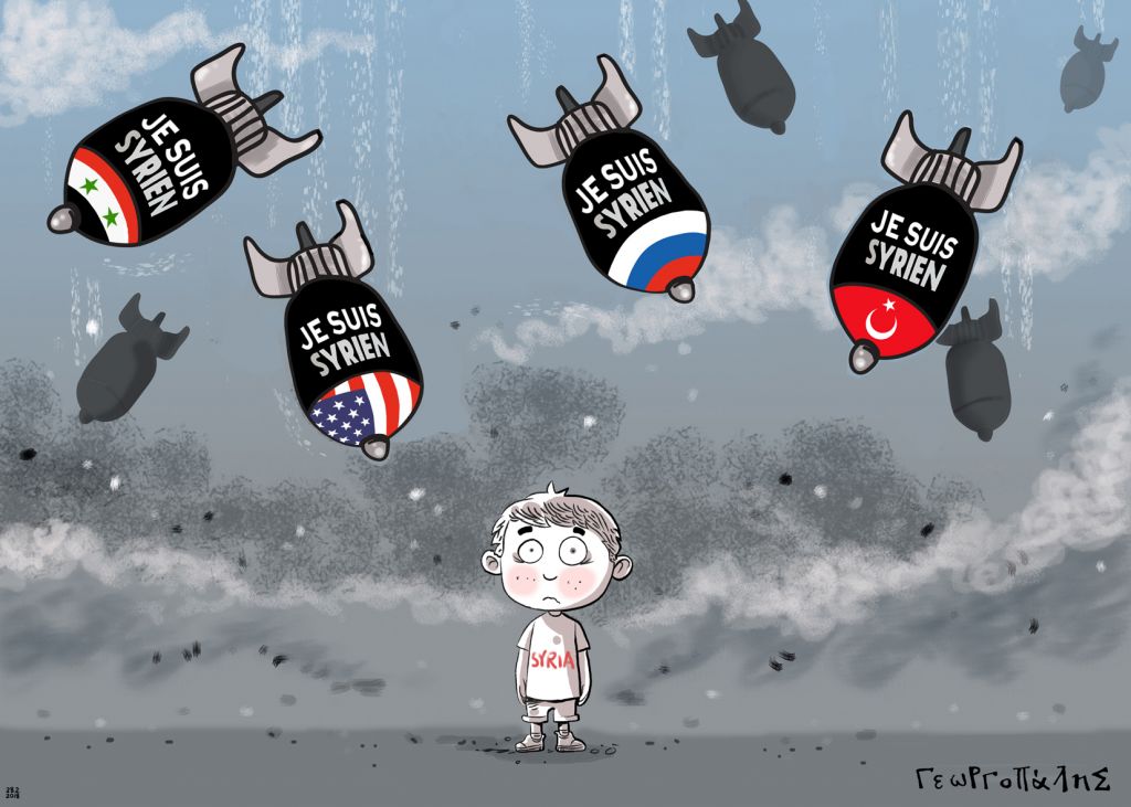 Έκθεση Γελοιογραφίας στο Μετρό Συντάγματος με τίτλο Πόλεμος Α.Ε. – War S.A