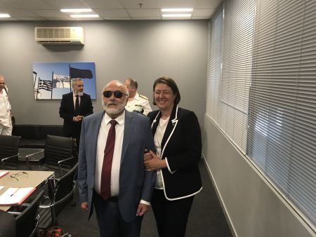 Συνάντηση Π.Κουρουμπλή με ευρωπαία επίτροπο Μεταφορών
