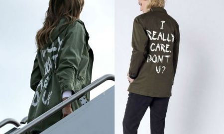 To μπουφάν με σλόγκαν «Εμένα με νοιάζει» η απάντηση στη Μελάνια Τράμπ