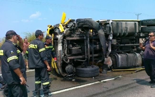 Νέα εκτροπή νταλίκας στην Αθηνών – Λαμίας το πρωί της Δευτέρας