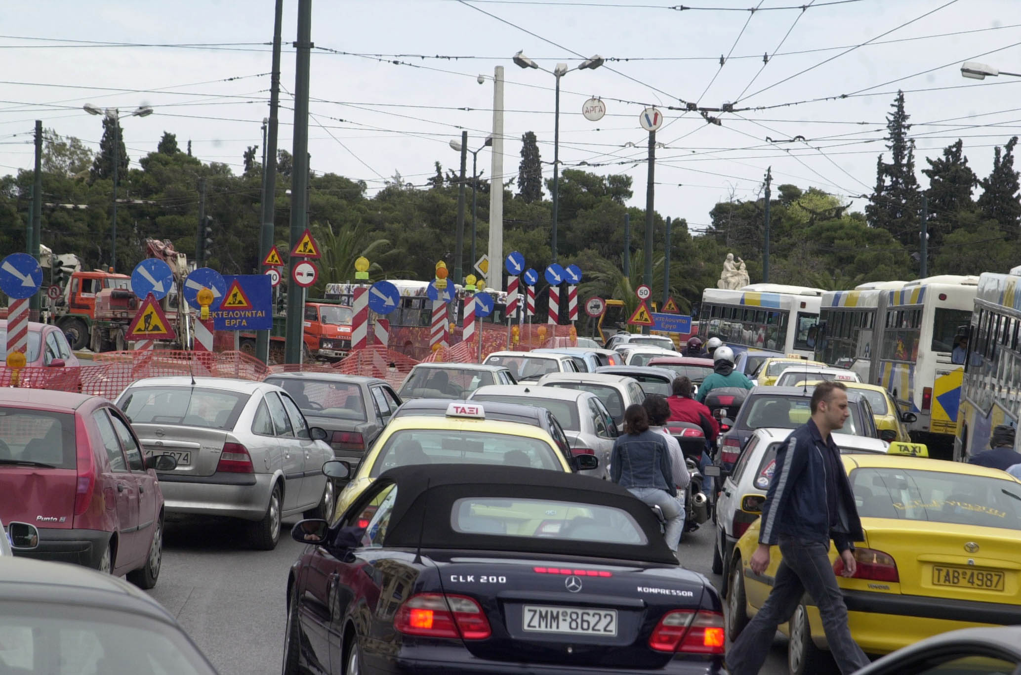 Μποτιλιάρισμα σε βασικές οδικές αρτηρίες της Αθήνας