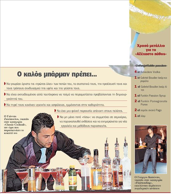 Χάρμα οφθαλμών φτιάχνοντας κοκτέιλ