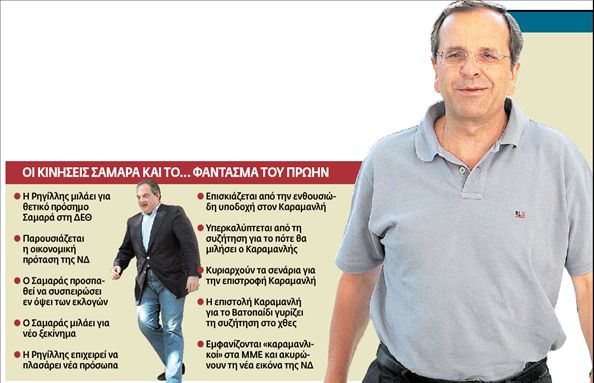<b>Αντώνης Σαμαράς</b> «Το πρόβλημά μου  είναι ο Καραμανλής» | tovima.gr