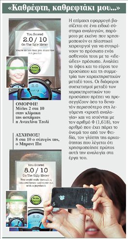 <b>Nέα εφαρμογή για το iΡhone</b>Καλλιστεία τσέπης  με το αμφιλεγόμενο  «Ασχημόμετρο» | tovima.gr