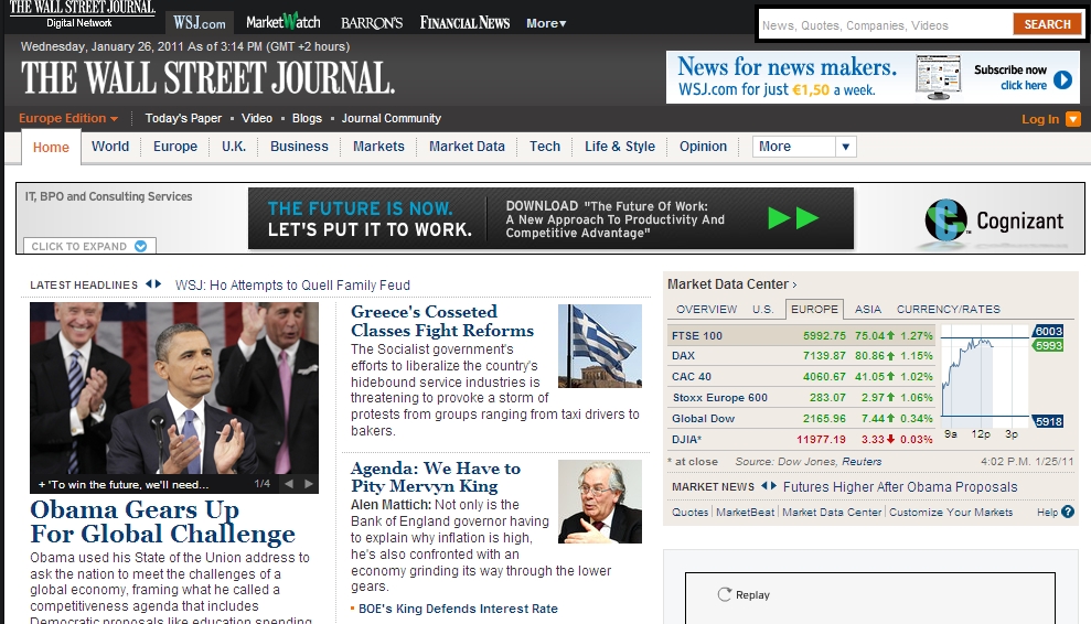 <b>Wall Street Journal </b> «Η ελληνική κυβέρνηση τα βάζει με τις ιερές αγελάδες»