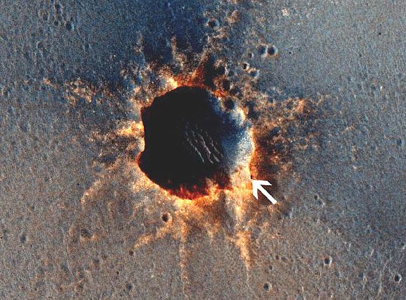 Το Opportunity σε κρατήρα του Αρη