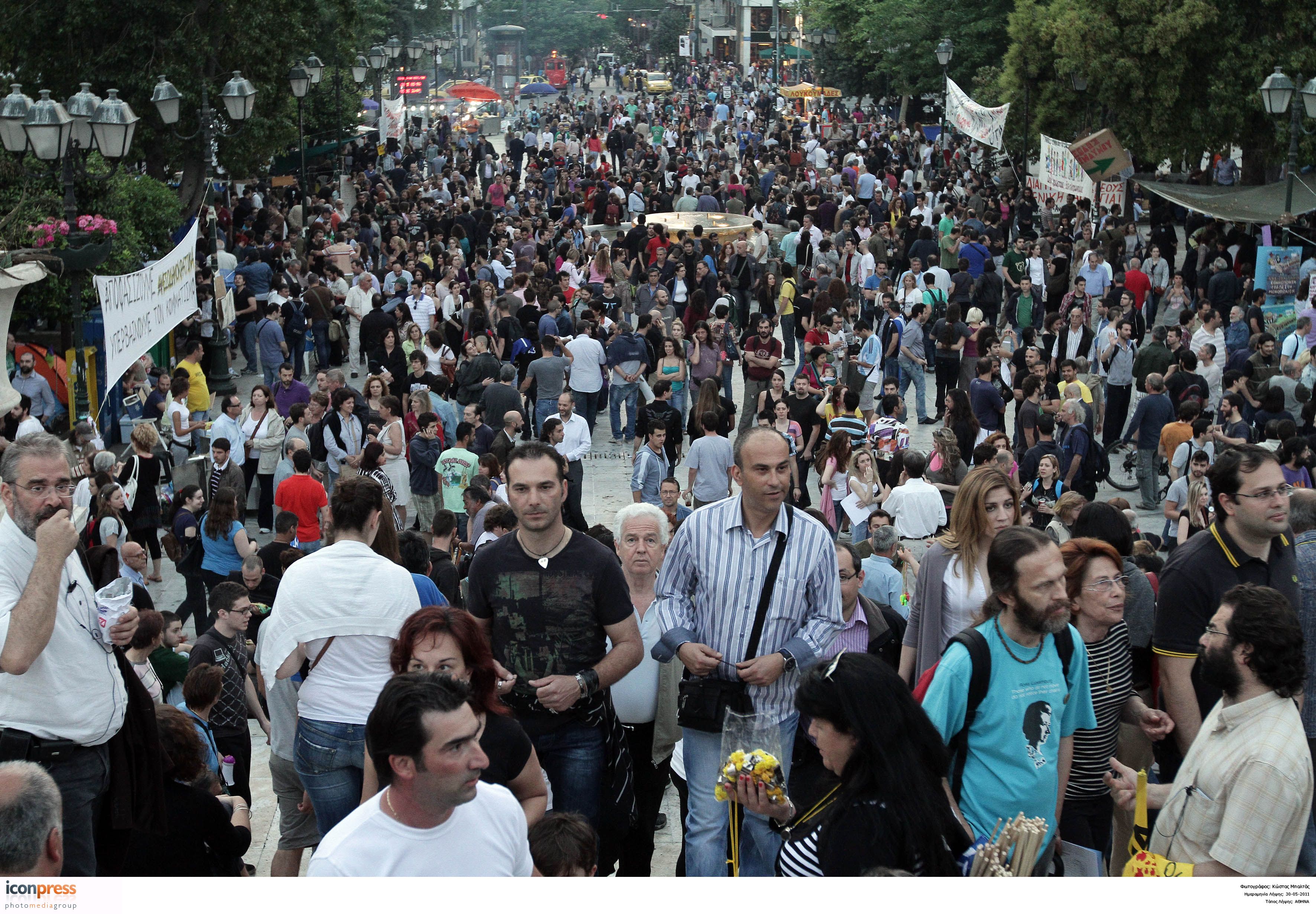 Για έβδομη μέρα στο Σύνταγμα οι «Αγανακτισμένοι»