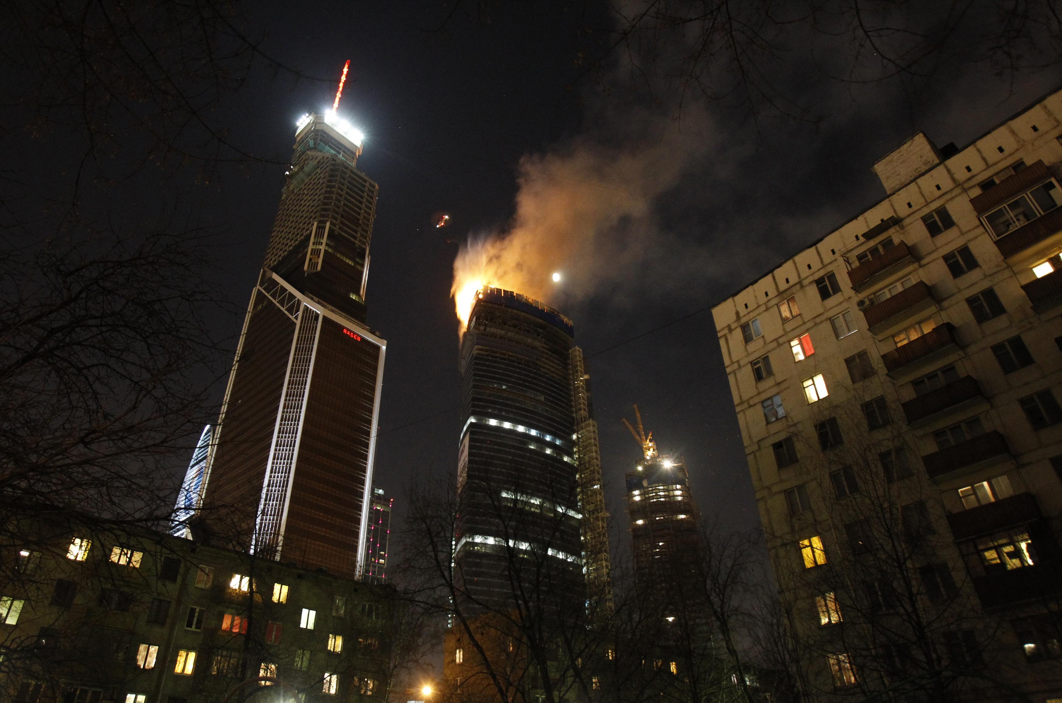 Μόσχα: Πυρκαγιά στον υπό κατασκευή υψηλότερο ουρανοξύστη