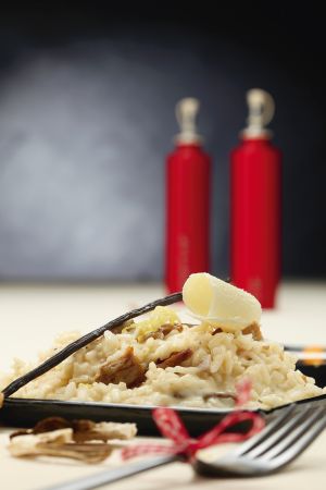 Ριζότο µε βανίλια, µανιτάρια και µασκαρπόνε