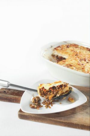 Μουσακάς με φακές