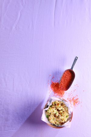 Ρύζι με κόκκινες φακές και μαντζουράνα