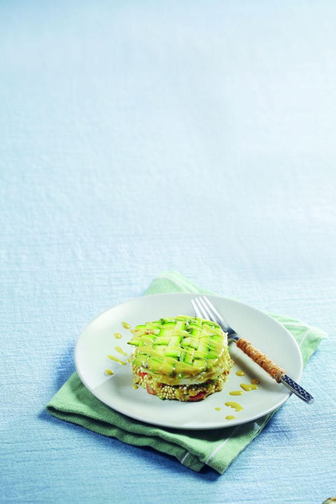 Κινόα με κολοκυθάκια σχάρας και ανθότυρο