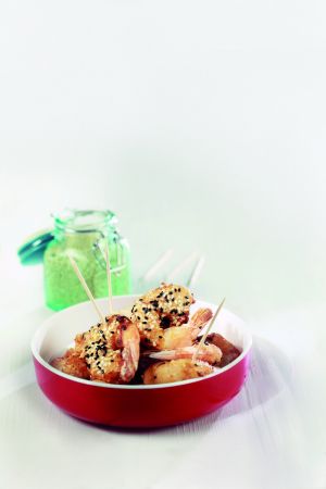 Γαρίδες με σουσάμι