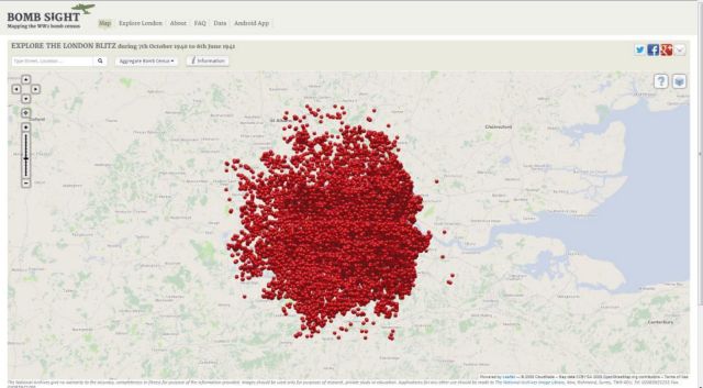 Οι βομβαρδισμοί του Λονδίνου σε έναν χάρτη!