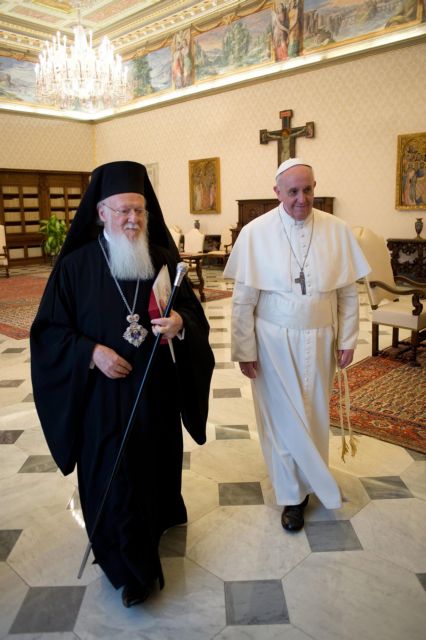 Historic meeting between Patriarch Bartholomew and Pope Francis