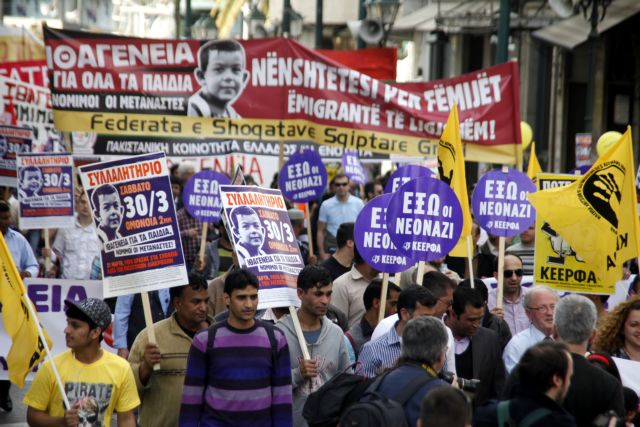 Demonstration in Syntagma over «racist» election rights amendment