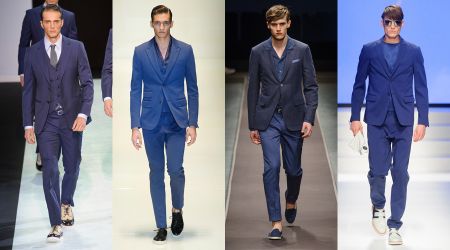 Μπλε κοστούμια με επισημότητα και casual touch