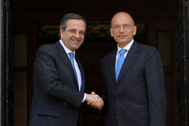 Samaras welcomes Italian PM Leta
