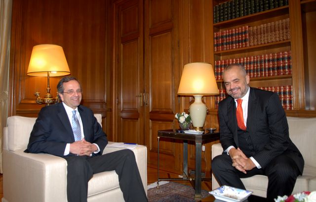Συνάντηση του πρωθυπουργού της Αλβανίας με Σαμαρά στο Μαξίμου