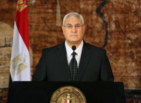 Papoulias and Samaras meet with acting President of Egypt Mansour