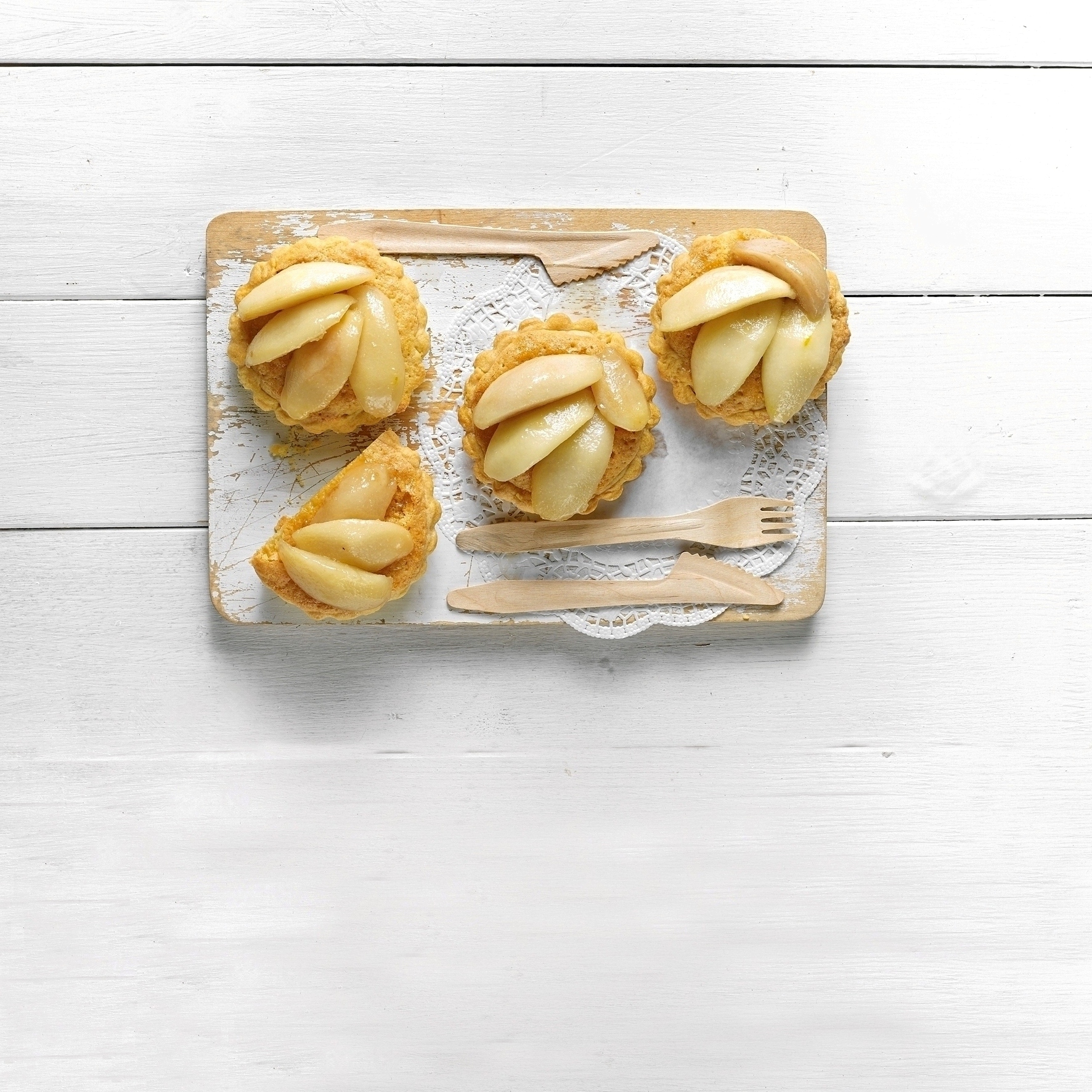 Τάρτες µε καραµελωµένα αχλάδια