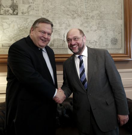 Ο Ευ. Βενιζέλος στηρίζει την υποψηφιότητα του Μάρτιν Σουλτς για την Κομισιόν